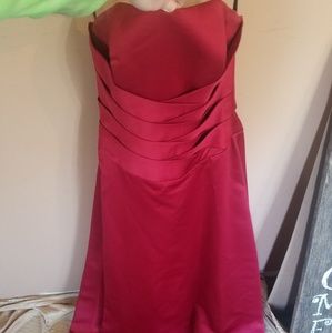 Alfred Angelo deep wine red formal dress